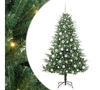 vidaXL - Árbol de Navidad artificial con bola (180 cm), diseño de árbol de Navidad moderno, decoración navideña, iluminación USB para centro de mesa festivo y estacional