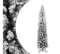 vidaXL Árbol de Navidad Artificial con Nieve Decoración Adornos Festivos Navideño Realista Económica PVC 210 cm