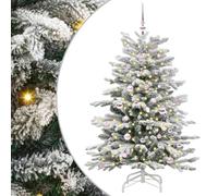 vidaXL Árbol de Navidad Artificial con Ramas articuladas 150 cm, Árbol de Navidad Artificial, decoración Moderna, con Forma de Cono, Luces LED cálidas, Alimentado por USB
