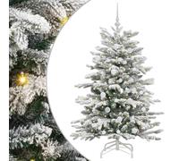 vidaXL Árbol de Navidad Artificial con Ramas articuladas 150 cm, Árbol de Navidad Artificial, decoración Moderna, con Forma de Cono, Luces LED cálidas, Alimentado por USB