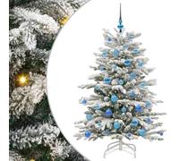 vidaXL Árbol de Navidad Artificial con Ramas articuladas 150 cm, Árbol de Navidad Artificial, decoración Moderna, con Forma de Cono, Luces LED cálidas, Alimentado por USB