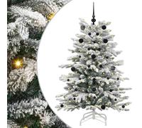 vidaXL Árbol de Navidad Artificial con Ramas articuladas 150 cm, Árbol de Navidad Artificial, decoración Moderna, con Forma de Cono, Luces LED cálidas, Alimentado por USB