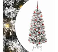 vidaXL Árbol de Navidad Artificial con Ramas articuladas 150 cm, Decoración navideña con árbol Artificial en Forma de Cono, Ideal para una Alegre celebración en casa