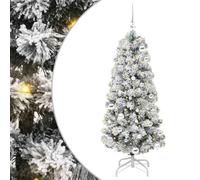 vidaXL Árbol de Navidad Artificial con Ramas articuladas 150 cm PVC, Arbolito de Navidad Artificial, diseño cónico, decoración Moderna, PVC Realista, para Exteriores, con LED