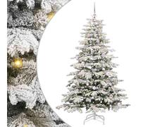 vidaXL Árbol de Navidad Artificial con Ramas articuladas 180 cm, Árbol de Navidad Artificial, decoración Moderna, con Forma de Cono, Luces LED cálidas, Alimentado por USB