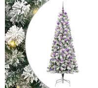 vidaXL Árbol de Navidad Artificial con Ramas articuladas 180 cm, Decoración navideña con árbol Artificial en Forma de Cono, Ideal para una Alegre celebración en casa
