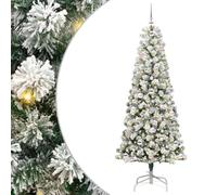 vidaXL Árbol de Navidad Artificial con Ramas articuladas 180 cm PVC, Arbolito de Navidad Artificial, diseño cónico, decoración Moderna, PVC Realista, para Exteriores, con LED