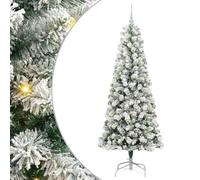 vidaXL Árbol de Navidad Artificial con Ramas articuladas 180 cm PVC, Arbolito de Navidad Artificial, diseño cónico, decoración Moderna, PVC Realista, para Exteriores, con LED