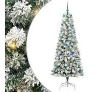 vidaXL Árbol de Navidad Artificial con Ramas articuladas 210 cm, Decoración navideña con árbol Artificial en Forma de Cono, Ideal para una Alegre celebración en casa