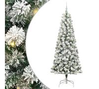 vidaXL Árbol de Navidad Artificial con Ramas articuladas 210 cm, Árbol de Navidad Artificial, Decoración Moderna, Diseño en Forma de Cono para la Sala de Estar, PVC Realista, Exterior Protegido, LED