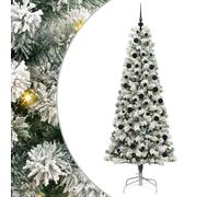 vidaXL Árbol de Navidad Artificial con Ramas articuladas 210 cm, Árbol de Navidad Artificial, Decoración Moderna, Diseño en Forma de Cono para la Sala de Estar, PVC Realista, Exterior Protegido, LED