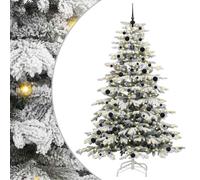vidaXL Árbol de Navidad Artificial con Ramas articuladas 240 cm, Árbol de Navidad Artificial, decoración Moderna, con Forma de Cono, Luces LED cálidas, Alimentado por USB