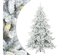 vidaXL Árbol de Navidad Artificial con Ramas articuladas 240 cm, Árbol de Navidad Moderno, Artificial, en Forma de Cono con Luces, portátil, decoración Realista para Interiores
