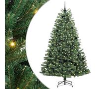 vidaXL Árbol de Navidad Artificial con Ramas articuladas Verde 240 cm, Árbol de Navidad Artificial, Duradero y Moderno, Forma de Cono, Ideal para decoración Festiva, luz Blanca cálida