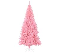 vidaXL Árbol de Navidad Artificial con Soporte Decoración Navideña Vacaciones Estable Interior Exterior Fiesta Decorativa Rosa PVC 180 cm