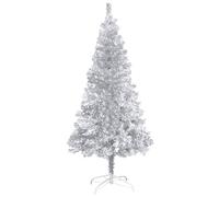 vidaXL Árbol de Navidad Artificial con Soporte Pet Plateado 150 cm