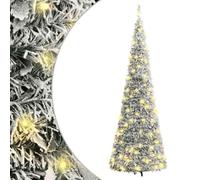 vidaXL Árbol de Navidad Artificial Desplegable, Adorno Navideño con Nieve 100 LED Soporte, Árbol Iluminado, Luces Decorativas de Navidad, 150 cm