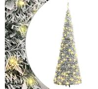 vidaXL Árbol de Navidad Artificial Desplegable, Adorno Navideño con Nieve 150 LED Soporte, Árbol Iluminado, Luces Decorativas de Navidad, 180 cm