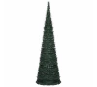 vidaXL Árbol de Navidad artificial emergente Tira LED Adornos Interior/Exterior Verde 150 cm