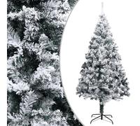 vidaXL Árbol de Navidad Artificial LED Decoración Adornos Festivos Navideño Vacaciones Patio Interior Exterior PVC Verde Nieve Flocado 400 cm