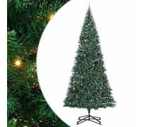vidaXL Árbol de Navidad Artificial Pre-Iluminado con Juego de Bolas, Decoración navideña Moderna, árbol Iluminado, Artificial, LED, Verde Interior, Cualquier ocasión
