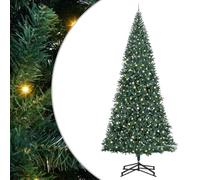 vidaXL Árbol de Navidad Artificial Pre-Iluminado con Juego de Bolas, Decoración navideña Moderna, Árbol Preiluminado, Artificial, Decoración de Temporada, LED, Verde Interior, Exhibición versátil