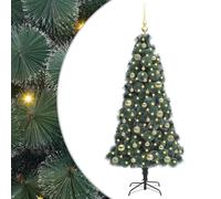 vidaXL Árbol de Navidad Artificial Pre-Iluminado con Juego de Bolas, Sala de Estar, Árbol Moderno en Forma cónica, Iluminación integrada, Decoración navideña Interior, Decoración Festiva, Adornos LED