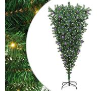 vidaXL Árbol de Navidad Artificial preiluminado al revés con Conjunto de Bolas, Sala, Luces de árbol Decorativas Modernas, al revés, Navidad iluminada, decoración única para el hogar