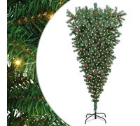 vidaXL Árbol de Navidad Artificial preiluminado al revés con Set de Bolas, Sala, Luces de árbol Decorativas Modernas, al revés, Navidad iluminada, decoración única para el hogar