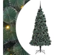 vidaXL Árbol de Navidad Artificial preiluminado con Set de Bolas, Sala de Estar, Árbol Moderno en Forma cónica, Iluminación integrada, Decoración navideña Interior, Decoración Festiva, Adornos LED