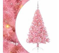 vidaXL Árbol de Navidad Artificial Preiluminado Rosa 150 cm PVC, Árbol de Navidad Moderno en Cono, Iluminación Navideña por USB, Pantalla LED, Decoración Festiva para Sala de Estar y Jardín