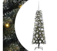 vidaXL Árbol de Navidad Artificial Verde 120 cm PVC, Plástico y Acero, Árbol de Navidad para Sala, Decor Moderno en Forma de Cono, Luces LED USB Ajustables, hogar Festivo