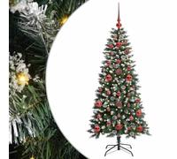 vidaXL Árbol de Navidad Artificial con 150 LED Verde 50 x 50 x 120 cm, Sala de Estar, Árbol Moderno en Forma de Cono, Iluminación LED, Pino Artificial, Decoración de Temporada, Decoración navideña