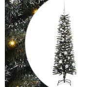 vidaXL Árbol de Navidad Artificial con 150 LED Verde 43 x 43 x 150 cm, Árbol de Navidad Artificial en Forma de Cono, Moderno, para Interior y Exterior, Luces LED cálidas