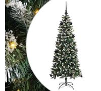vidaXL Árbol de Navidad Artificial con 150 LED Verde 66 x 66 x 150 cm, Sala de Estar, Árbol Moderno en Forma de Cono, Iluminación LED, Pino Artificial, Decoración de Temporada, Decoración navideña