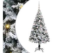 vidaXL Árbol de Navidad Artificial Verde 150 cm PVC y Acero y Plástico, Árbol de Navidad Moderno, en Forma de Cono, Decorativo, pequeño, LED, ecológico y Duradero