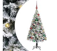 vidaXL Árbol de Navidad Artificial Verde 150 cm PVC y Acero y Plástico, Árbol de Navidad Moderno, en Forma de Cono, Decorativo, pequeño, LED, ecológico y Duradero