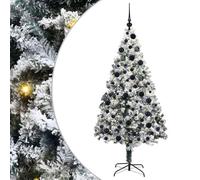 vidaXL Árbol de Navidad Artificial Verde 180 cm PVC y Acero y Plástico, Árbol de Navidad Moderno, en Forma de Cono, Decorativo, pequeño, LED, ecológico y Duradero