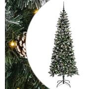 vidaXL Árbol de Navidad Artificial con 300 LED Verde 86 x 86 x 210 cm, Sala de Estar, Árbol Moderno en Forma de Cono, Iluminación LED, Pino Artificial, Decoración de Temporada, Decoración navideña