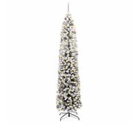 vidaXL Árbol de Navidad Artificial Verde 240 cm PVC, Acero y Plástico, Decoración de Sala de Estar, Árbol de Navidad Artificial Moderno en Forma de Cono, Iluminado con LED, Centro de Festividades Que