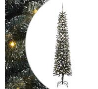 vidaXL Árbol de Navidad Artificial Verde 240 cm PVC, Plástico y Acero, Árbol de Navidad para Sala, Decor Moderno en Forma de Cono, Luces LED USB Ajustables, hogar Festivo