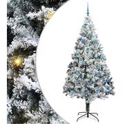 vidaXL Árbol de Navidad Artificial Verde 240 cm PVC y Acero y Plástico, Árbol de Navidad Moderno, en Forma de Cono, Decorativo, pequeño, LED, ecológico y Duradero