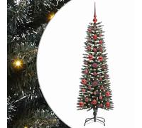vidaXL Árbol de Navidad Artificial Verde 40.5 x 40.5 x 120 cm, Árbol de Navidad Artificial en Forma de Cono, Moderno, para Interior y Exterior, Luces LED cálidas