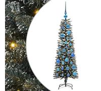 vidaXL Árbol de Navidad Artificial Verde 40.5 x 40.5 x 120 cm, Árbol de Navidad Artificial en Forma de Cono, Moderno, para Interior y Exterior, Luces LED cálidas