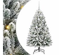 vidaXL Árbol de Navidad Artificial Verde y 120 cm PVC y Metal, Árbol de Navidad Minimalista, Iluminado LED, Decoraciones de Temporada, Estilo para Interiores