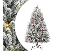 vidaXL Árbol de Navidad Artificial Verde y 150 cm PVC y Metal, Árbol de Navidad Minimalista, Iluminado LED, Decoraciones de Temporada, Estilo para Interiores