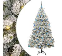 vidaXL Árbol de Navidad Artificial Verde y 180 cm PVC y Metal, Árbol de Navidad Minimalista, Iluminado LED, Decoraciones de Temporada, Estilo para Interiores