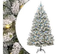 vidaXL Árbol de Navidad Artificial Verde y 240 cm PVC y Metal, Árbol de Navidad Minimalista, Iluminado LED, Decoraciones de Temporada, Estilo para Interiores