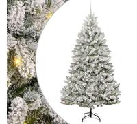 vidaXL Árbol de Navidad Artificial Verde y 240 cm PVC y Metal, Árbol de Navidad Minimalista, Iluminado LED, Decoraciones de Temporada, Estilo para Interiores
