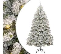 vidaXL Árbol de Navidad Artificial Verde y 270 cm PVC y Metal, Árbol de Navidad Minimalista, Iluminado LED, Decoraciones de Temporada, Estilo para Interiores